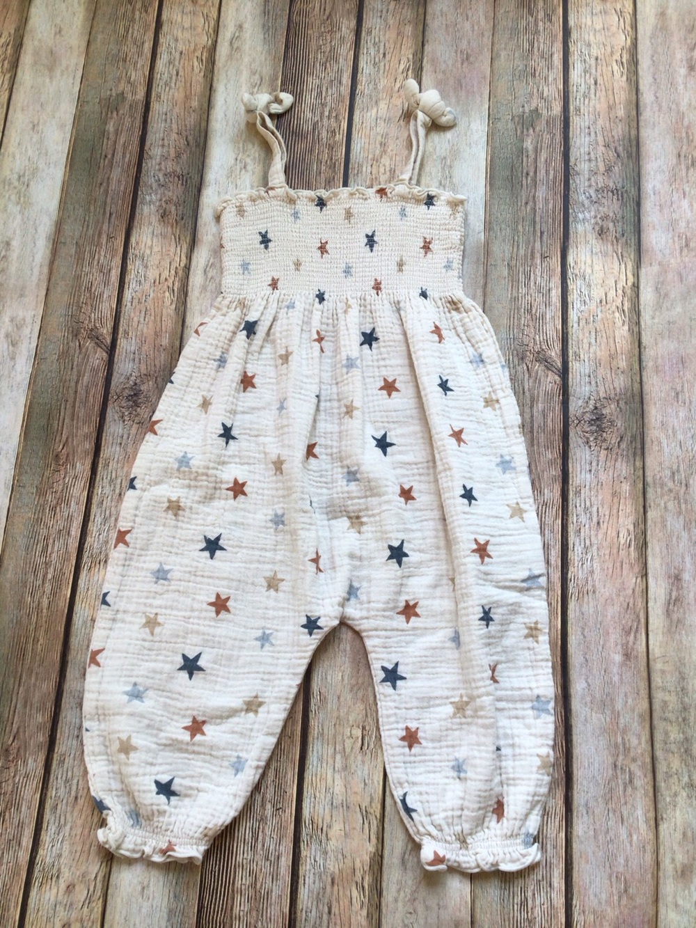Rylee + Cru Star Smocked Gauze Romper
